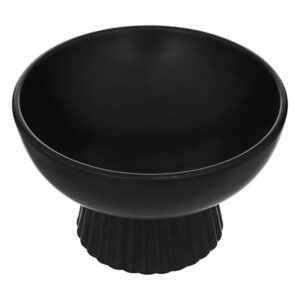 Декоративна купа Lorvion керамична черна Φ22x14см