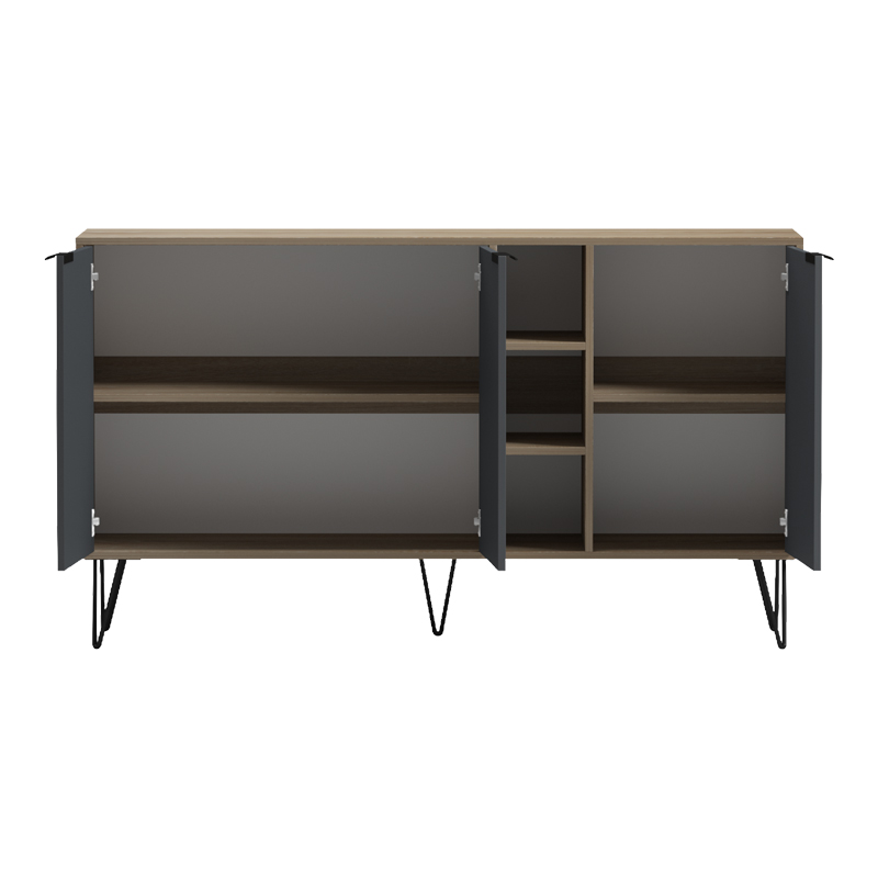 Бюфет Balain sonoma-antracit 142x35.5x83см - Image 2