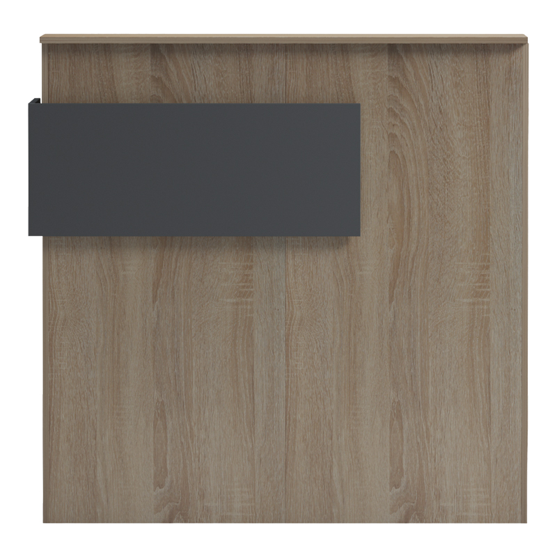 Рецепционно бюро Optima с LED осветление, цвят sonoma-antracit, 110x40x110 см - Image 5