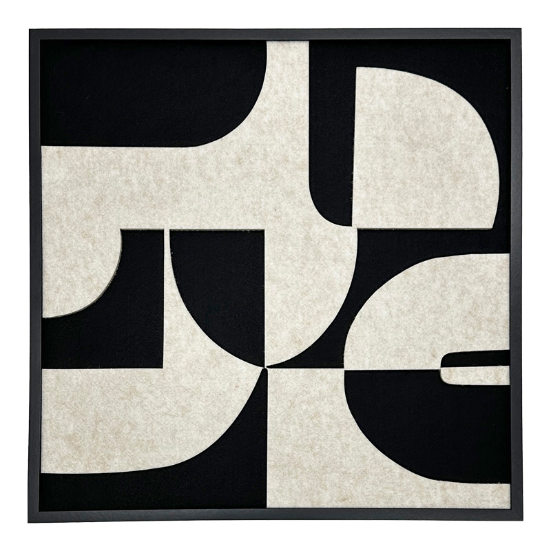 Рамкирана картина Jeire черно-бяла 62x2.5x62см