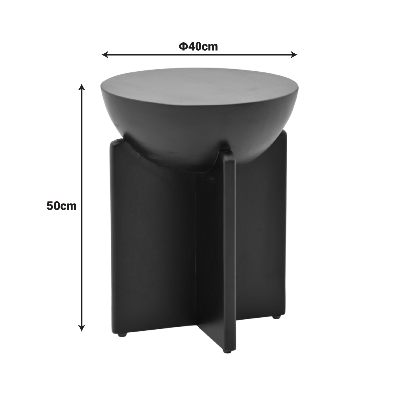 Странична маса Jenby масивно мангово дърво в естествен нюанс Φ40x50см - Image 4