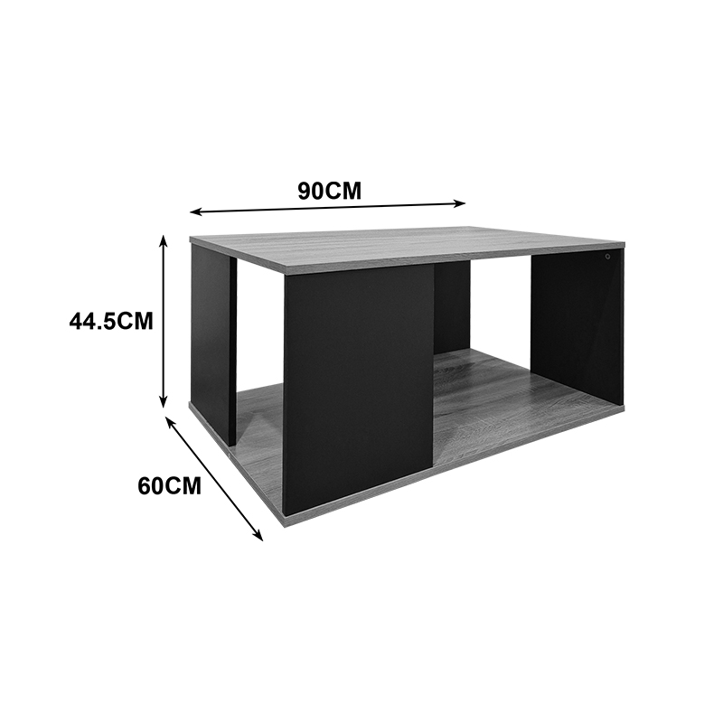 Холна маса Zelegan sonoma-антрацит 90x90x44.5см - Image 5