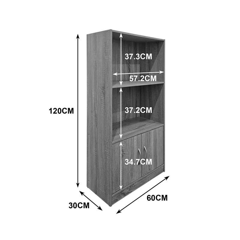 Библиотека Tekaro антрацит 60x30x120 см - Image 4