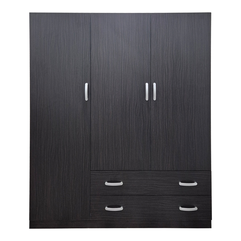 Трикрилен гардероб с 2 чекмеджета Alvia венге 150x51x180см - Image 3
