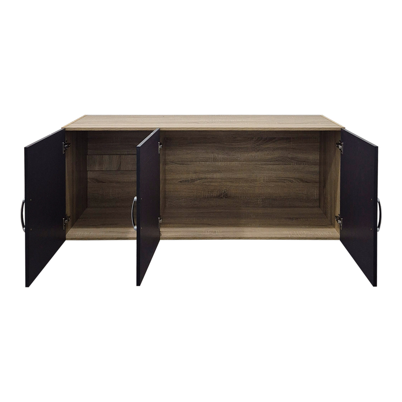 Трикрилен гардероб Alvia sonoma-antracit 150x51x60см - Image 2