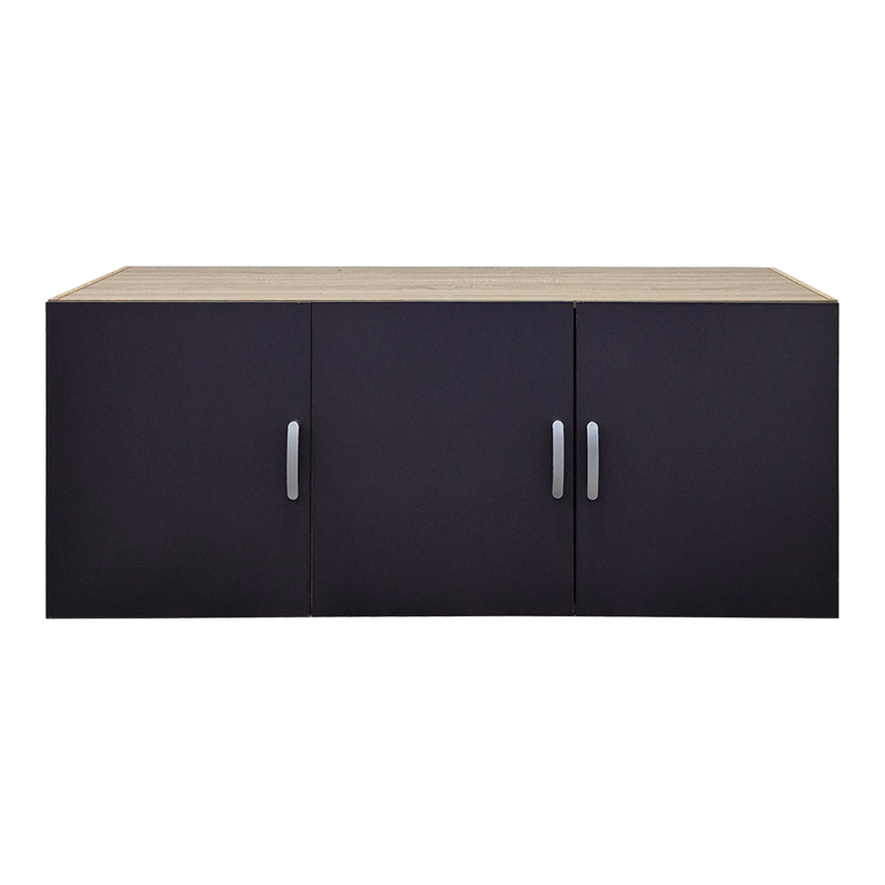 Трикрилен гардероб Alvia sonoma-antracit 150x51x60см - Image 3