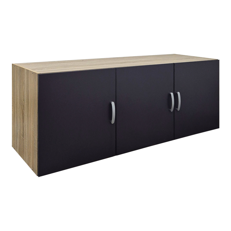 Трикрилен гардероб Alvia sonoma-antracit 150x51x60см