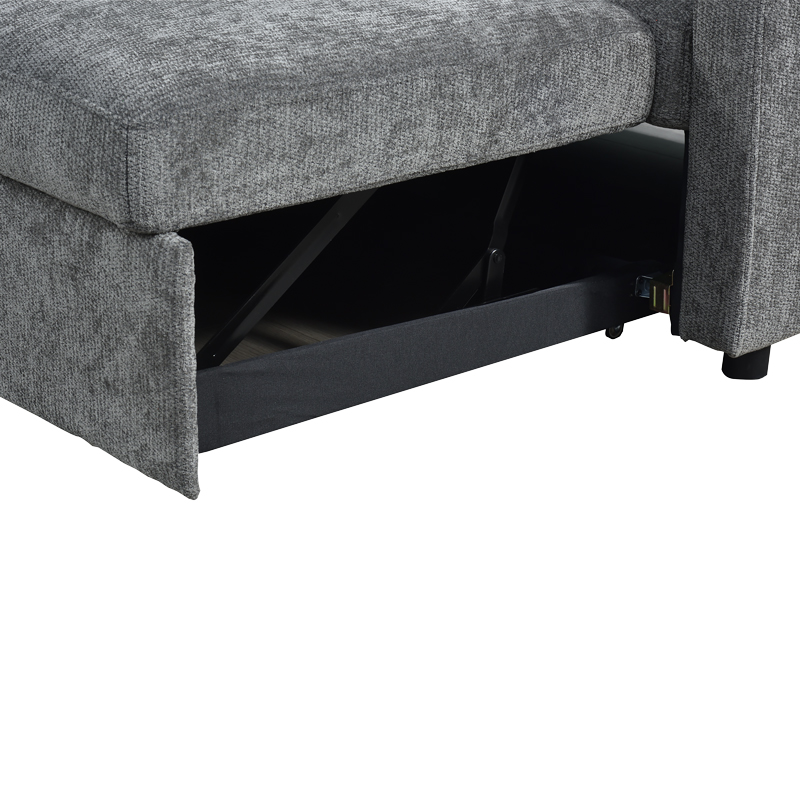 Ъглов разтегателен диван Lounivo антрацит плат 215x215x84см - Image 7