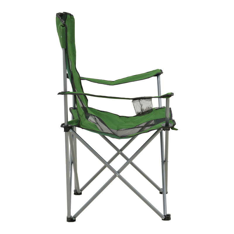 Плажен къмпинг стол Pesca метал-водоустойчив плат в каки нюанс 55x55x95см - Image 3