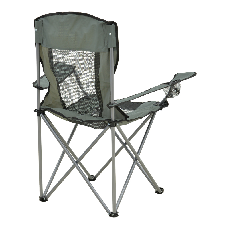 Плажен къмпинг стол Pesca метал-водоустойчив плат в сив нюанс 55x55x95см - Image 2