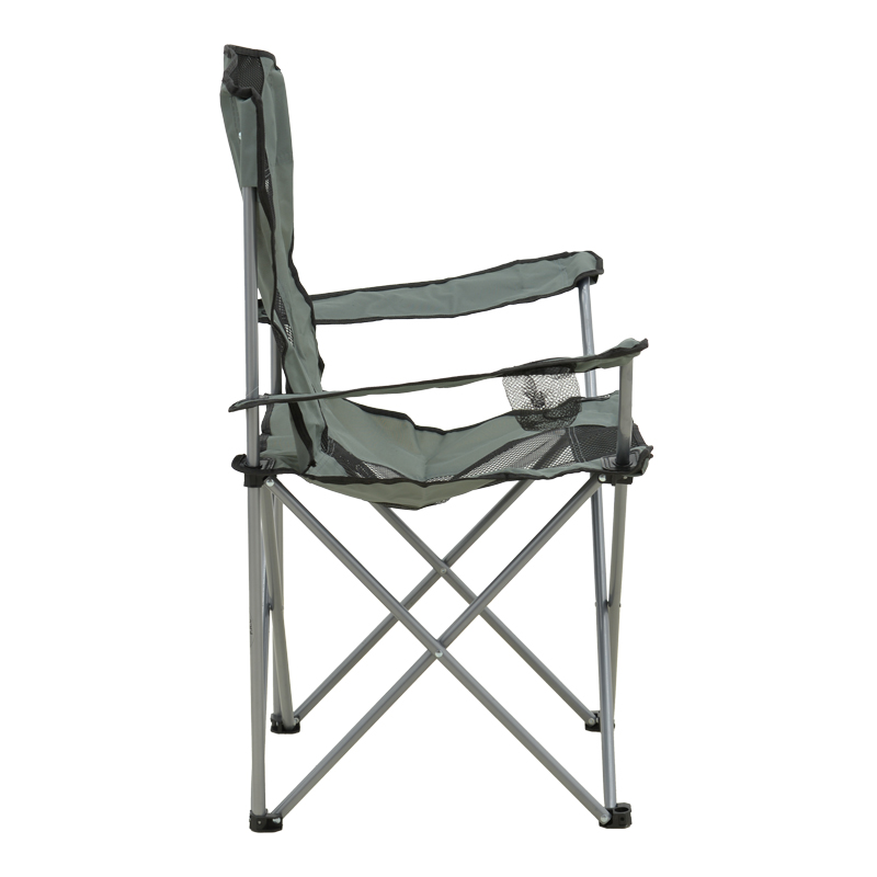 Плажен къмпинг стол Pesca метал-водоустойчив плат в сив нюанс 55x55x95см - Image 3