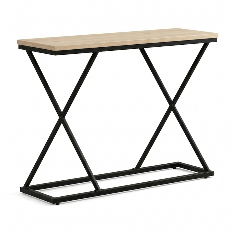Конзола Glimmer в естествен нюанс с черен метал 100x30x80см - Image 2