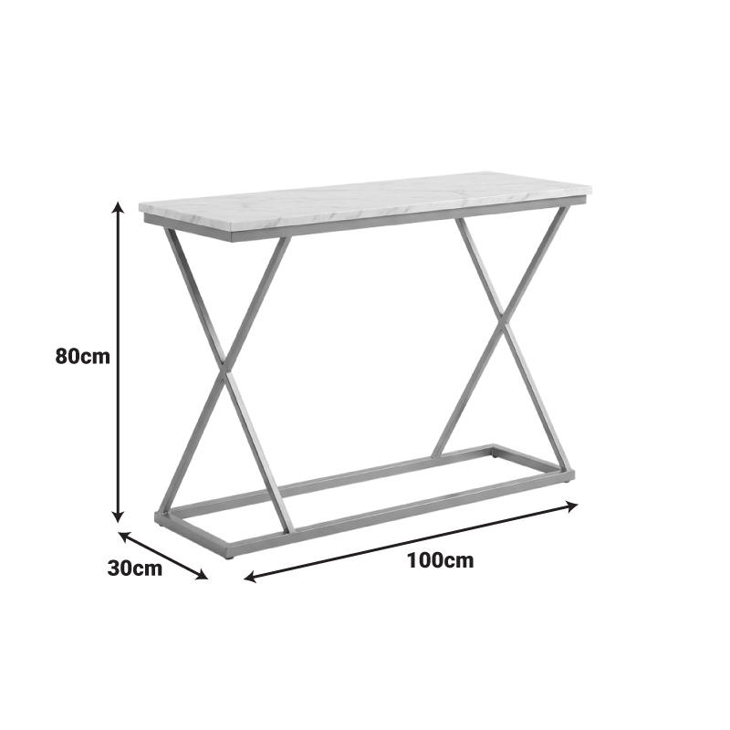 Конзола Glimmer в естествен нюанс с черен метал 100x30x80см - Image 3
