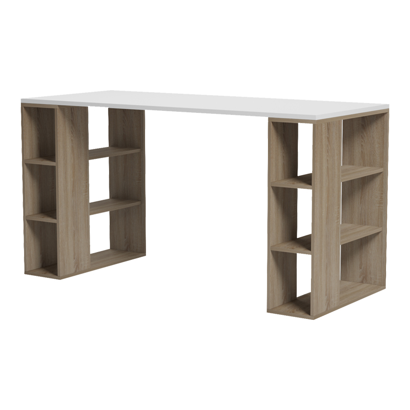 Бюро с рафт Colmar sonoma-white 140x60x75см - Image 3