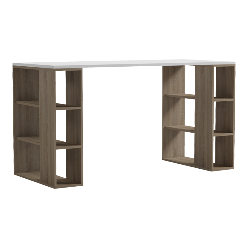 Бюро с рафт Colmar sonoma-white 140x60x75см