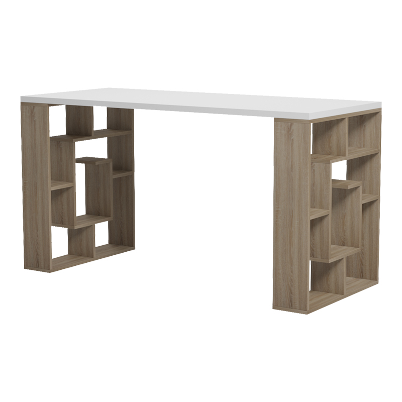 Бюро с рафт Labirent sonoma-white 140x60x75см - Image 3
