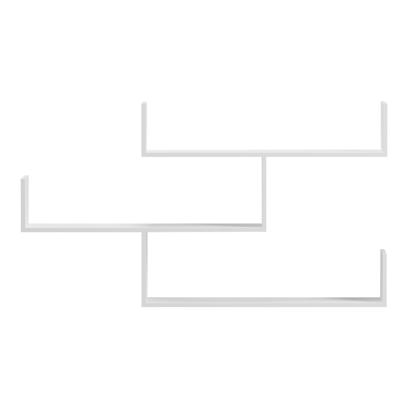 Стенен рафт Tiber бял 120x22x67см - Image 2