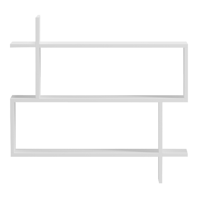 Стенен рафт Paralel бял 70x22x65.5см - Image 2