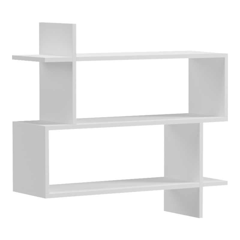 Стенен рафт Paralel бял 70x22x65.5см