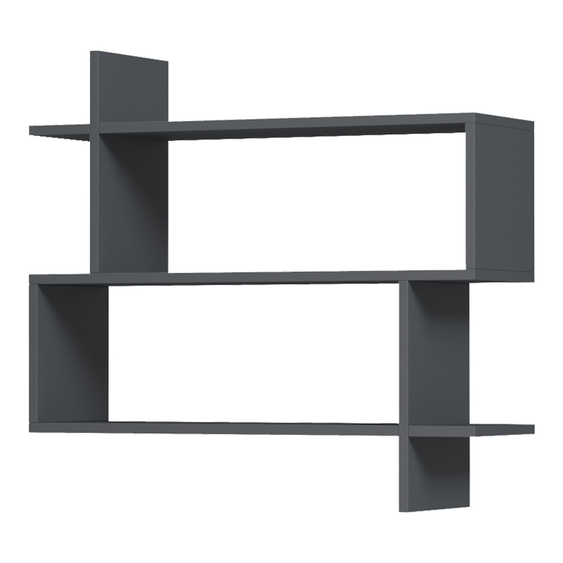 Стенен рафт Paralel антрацит 70x22x65.5см - Image 3
