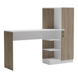Офис с библиотека и шкаф Ofisio sonoma-white 152.3x40x120см