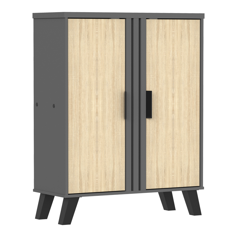 Поставка за обувки-шкаф Shoby сонома-антрацит 70.5x30x91см - Image 3