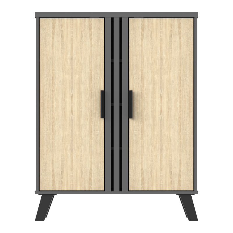Поставка за обувки-шкаф Shoby сонома-антрацит 70.5x30x91см - Image 4