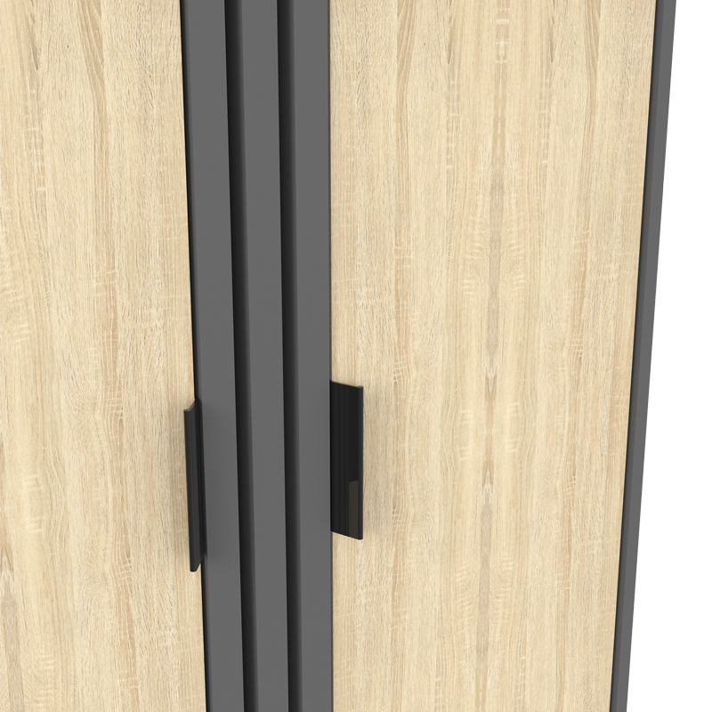 Поставка за обувки-шкаф Shoby сонома-антрацит 70.5x30x91см - Image 5