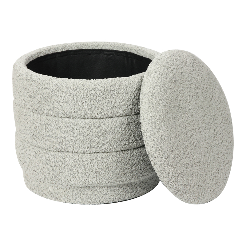 Табуретка-бакна Bettia букле ментова Φ41x38.5см - Image 2