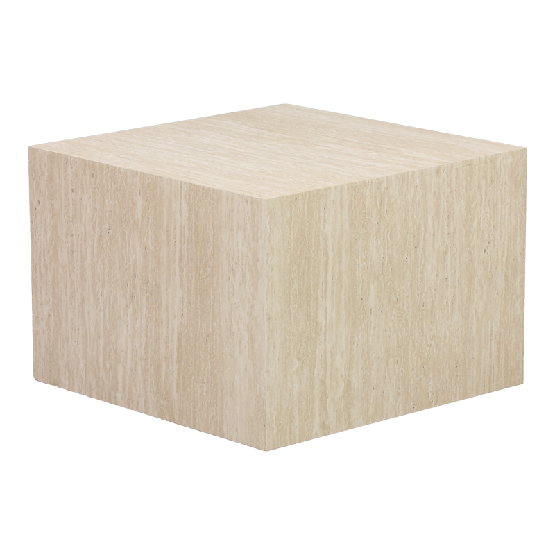 Комплект странични масички Coffina от 2 бр., MDF, с травертинова визия - Image 3