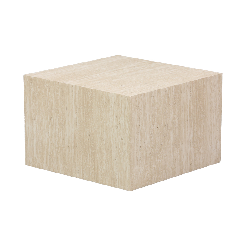 Комплект странични масички Coffina от 2 бр., MDF, с травертинова визия - Image 4