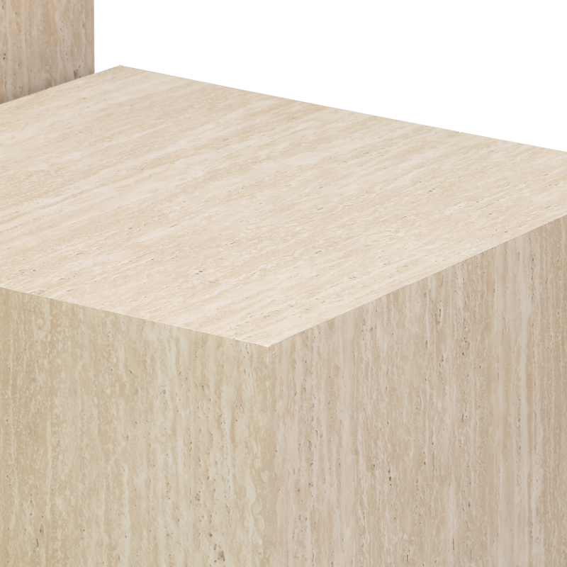 Комплект странични масички Coffina от 2 бр., MDF, с травертинова визия - Image 7