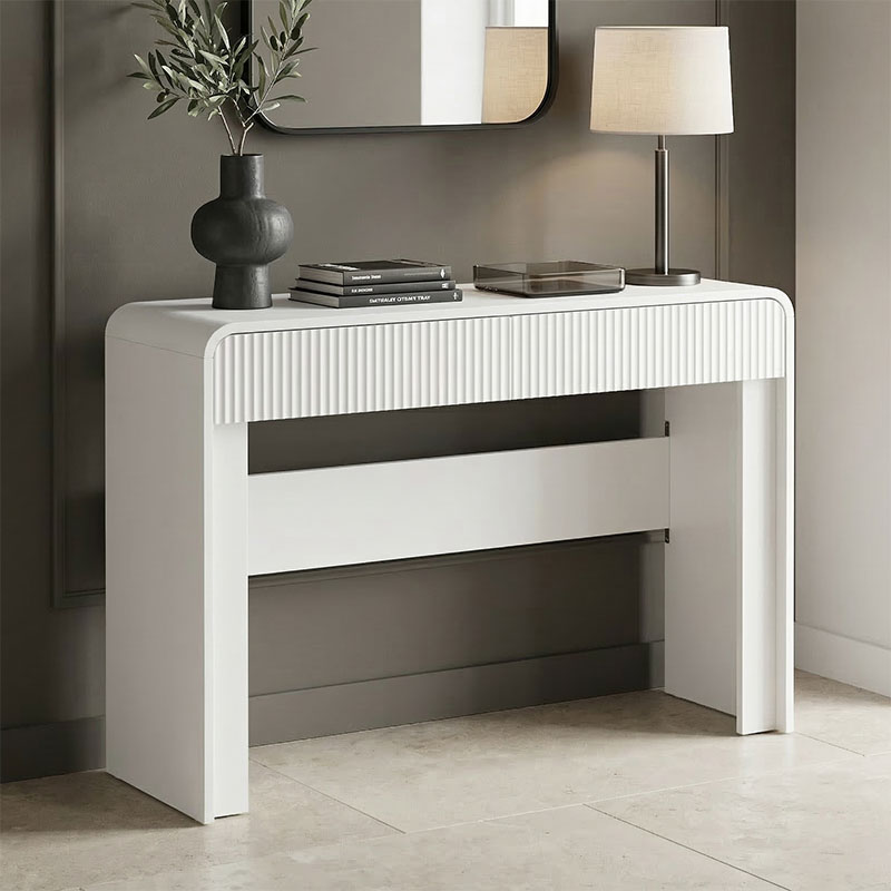 Конзола Zeplen бяла MDF 110x38x75см