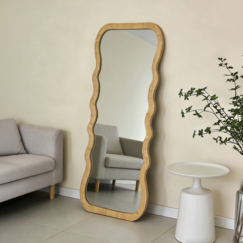 Огледало Zerbon от MDF в естествен нюанс 60x1.5x155см - Image 2