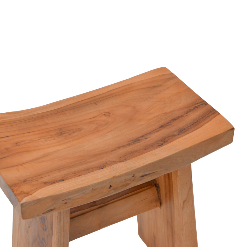 Табуретка Borbe от тиково дърво в естествен нюанс 45x28x45см - Image 4