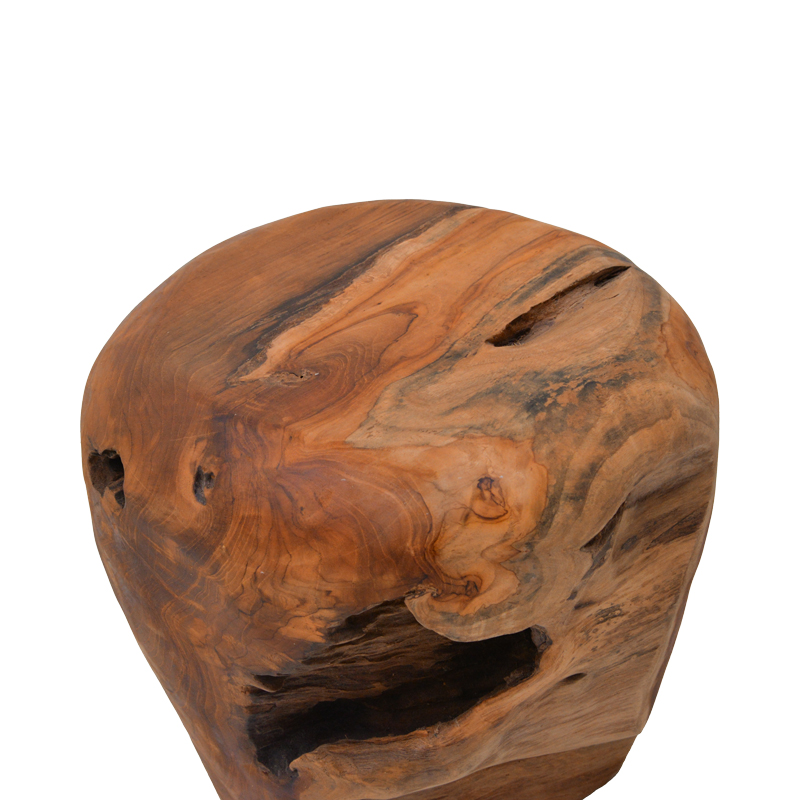 Табуретка Bolare от тиково дърво в естествен нюанс Φ40x35см - Image 3