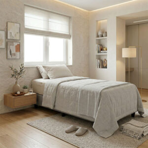 Единично легло Pakda антрацит кадифен матрак 90x200см