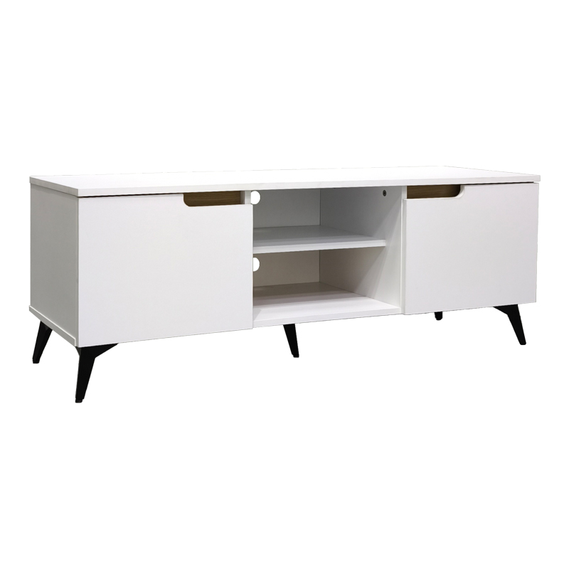 Kemvio sonoma ТВ шкаф - бял 150x38x44см - Image 3