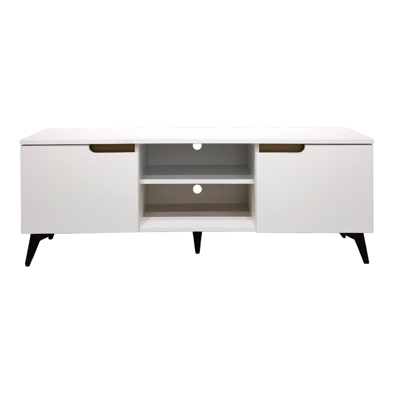 Kemvio sonoma ТВ шкаф - бял 150x38x44см - Image 4