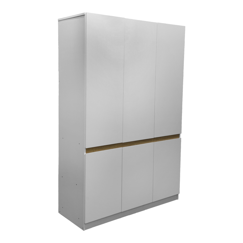 Трикрилен гардероб Merzia sonoma-white 120x46.5x183cm - Image 3