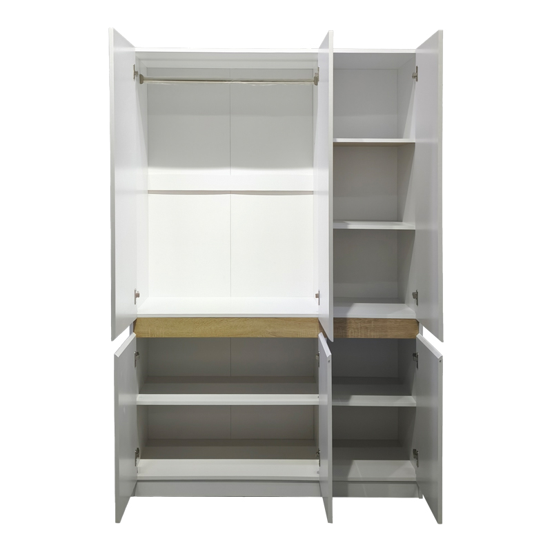 Трикрилен гардероб Merzia sonoma-white 120x46.5x183cm - Image 4
