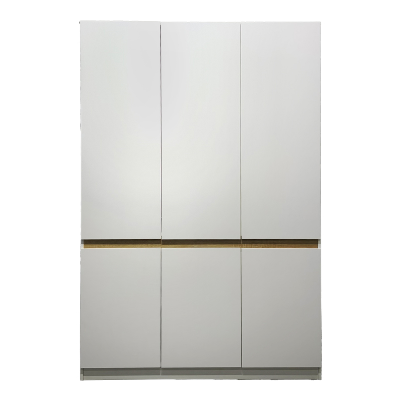 Трикрилен гардероб Merzia sonoma-white 120x46.5x183cm - Image 5