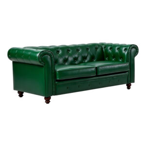 Двуместен диван Chesterfield pu cypress 160x84x67см