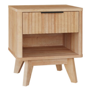 Нощно шкафче Hamea от MDF в естествен цвят 45x39.5x50.2 см