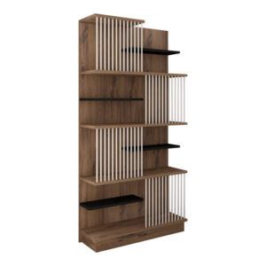 Библиотека Gassim sonoma с антрацит и бяло 80x24.6x160см