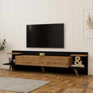 Astry ТВ шкаф от дъб с антрацит 180x36.8x45см