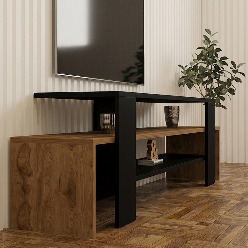 Lenour sonoma ТВ шкаф с черен цвят 150x35x45см - Image 3