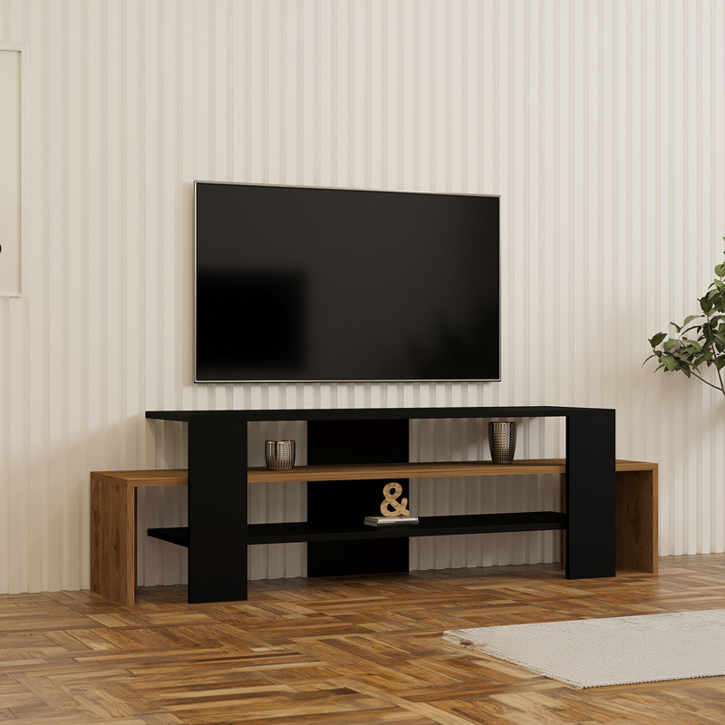 Lenour sonoma ТВ шкаф с черен цвят 150x35x45см