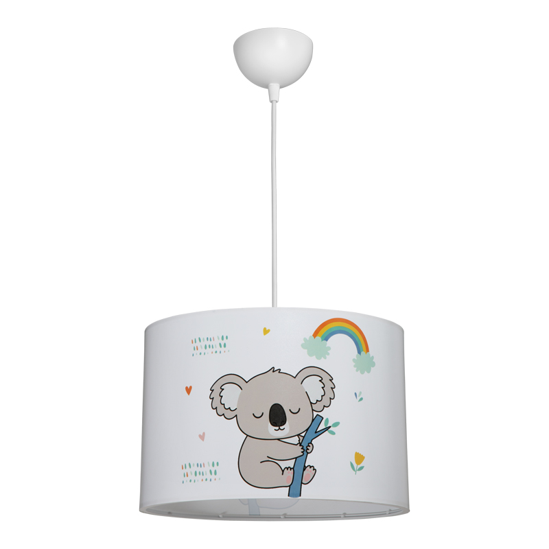Детска плафонна лампа Koala led E27 многоцветна PVC Φ30x20см