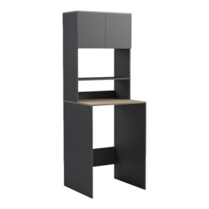 Бюро Chaxe с етажерка за книги антрацит-сонома 65x32.5x183.6см